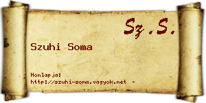 Szuhi Soma névjegykártya